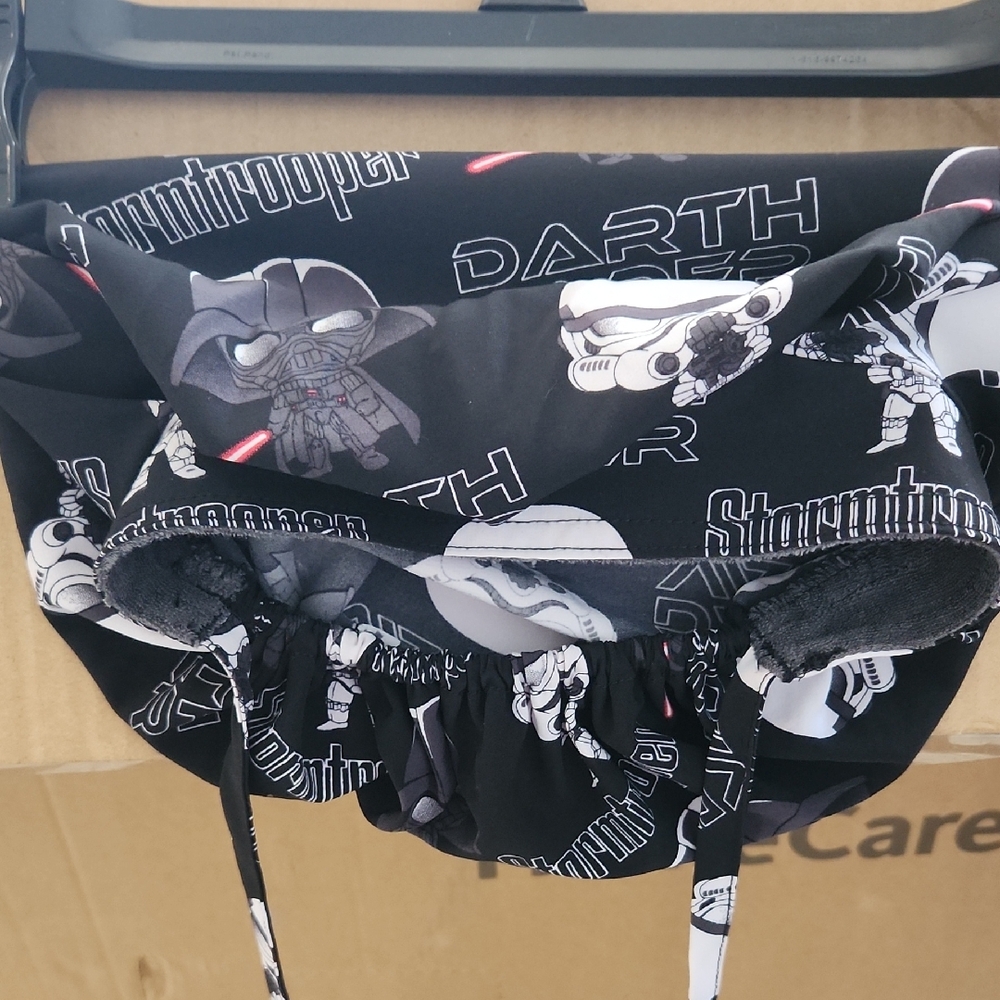 Black Star Wars Themed Scrub Hat